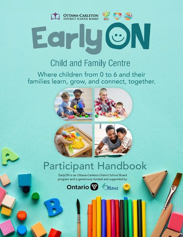 Cover of EarlyOn Child and Family Centre Participant Handbook