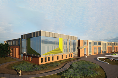 illustration of the new Riverside South Secondary School