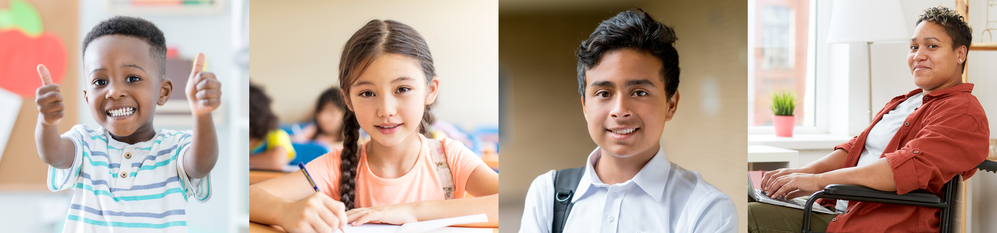 banner image depicting four OCDSB students of different ages