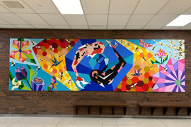 the 20-foot mural to showcase equity, diversity, and inclusion at Sir Robert Borden High School