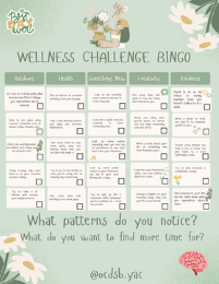 Wellness Challenge Bingo